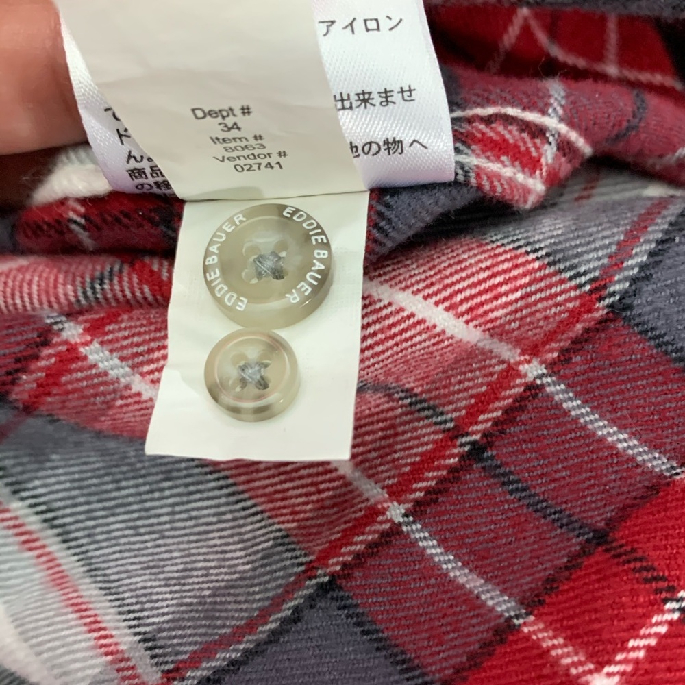 Eddie Bauer Long Sleeve Button Down Flannel - Picture 5 of 5